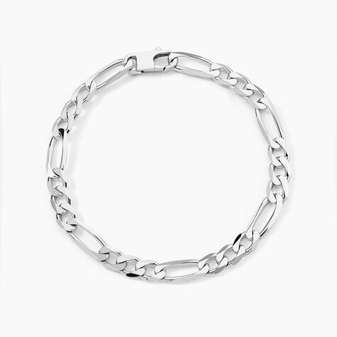 Bracelet Vivian Maille Alternee 1/3 Argent Blanc - Bracelets mailles Homme | Marc Orian