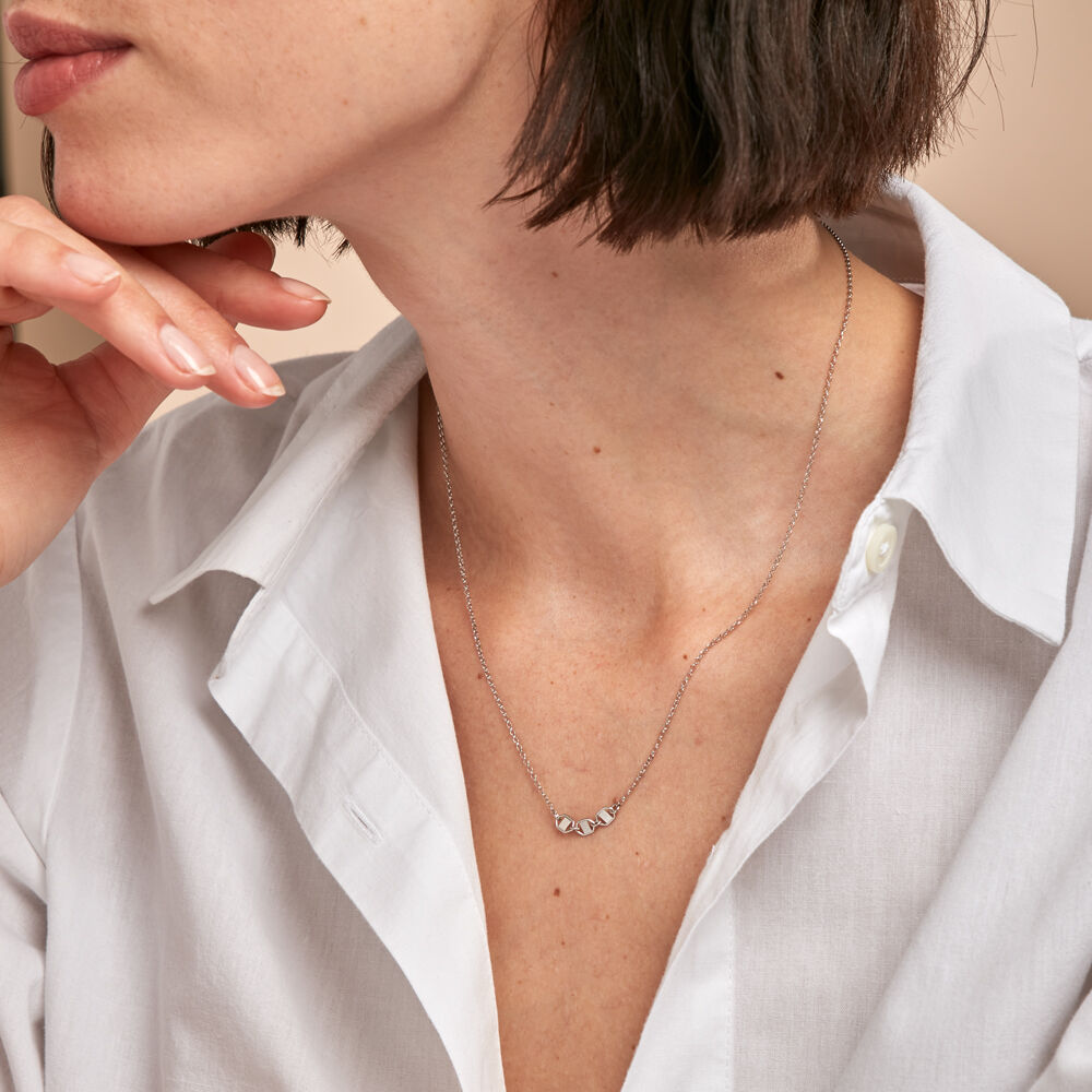 Collier Nissa Argent Blanc - Colliers Femme | Marc Orian