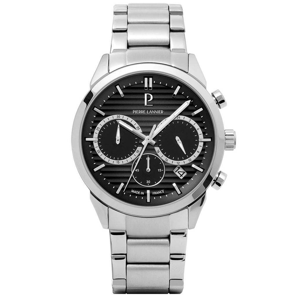 Montre Pierre Lannier Monarck Noir - Montres étanches Homme | Marc Orian