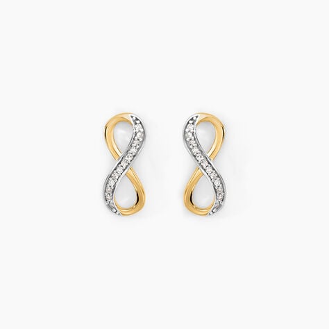 Boucles D'oreilles Puces Chacha Or Jaune Diamant - Puces Femme | Marc Orian