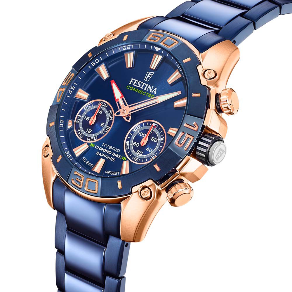 Coffret Montre Festina Chronobike Connectee Hybride Bleu