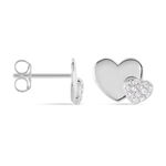 Boucles D'oreilles Puces Flamen Argent Blanc Oxyde De Zirconium - Puces Femme | Marc Orian