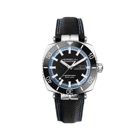 Montre Herbelin Newport Heritage Noir - Montres automatiques Homme | Marc Orian