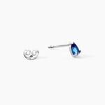 Boucles D'Oreilles Puces Ma&euml;llys Argent Blanc Oxyde De Zirconium - Puces Femme | Marc Orian