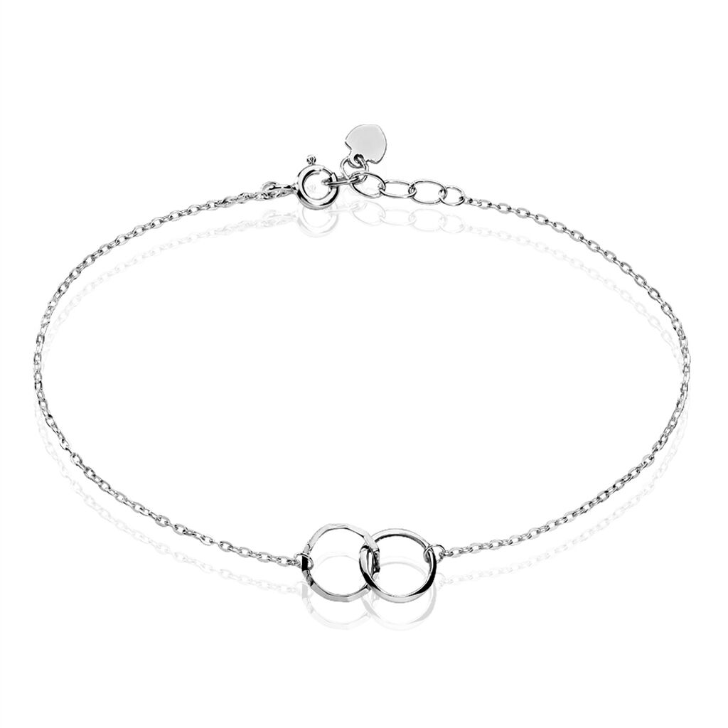 Bracelet Coline Argent Blanc - Bracelets Anneaux Entrelaces Femme | Marc Orian