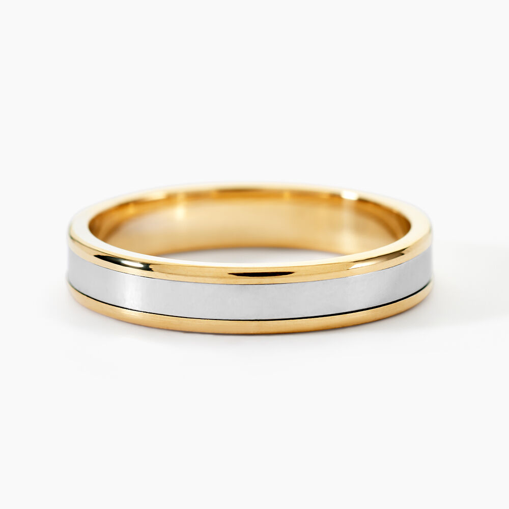 Alliance Hevan Ruban Or Bicolore - Alliances personnalis&eacute;es Unisex | Marc Orian