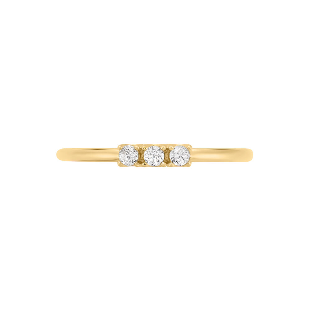 Bague Plaqué Or Jaune Shalice Oxydes De Zirconium - Bagues fiançailles Femme | Marc Orian