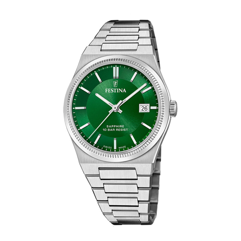 Montre Festina Swiss Made 40 Vert - Montres classiques Homme | Marc Orian