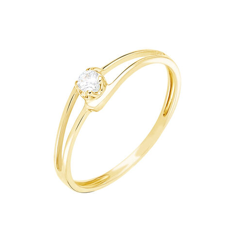 Bague Veroucha Or Jaune Oxyde De Zirconium - Bagues Solitaire Femme | Marc Orian