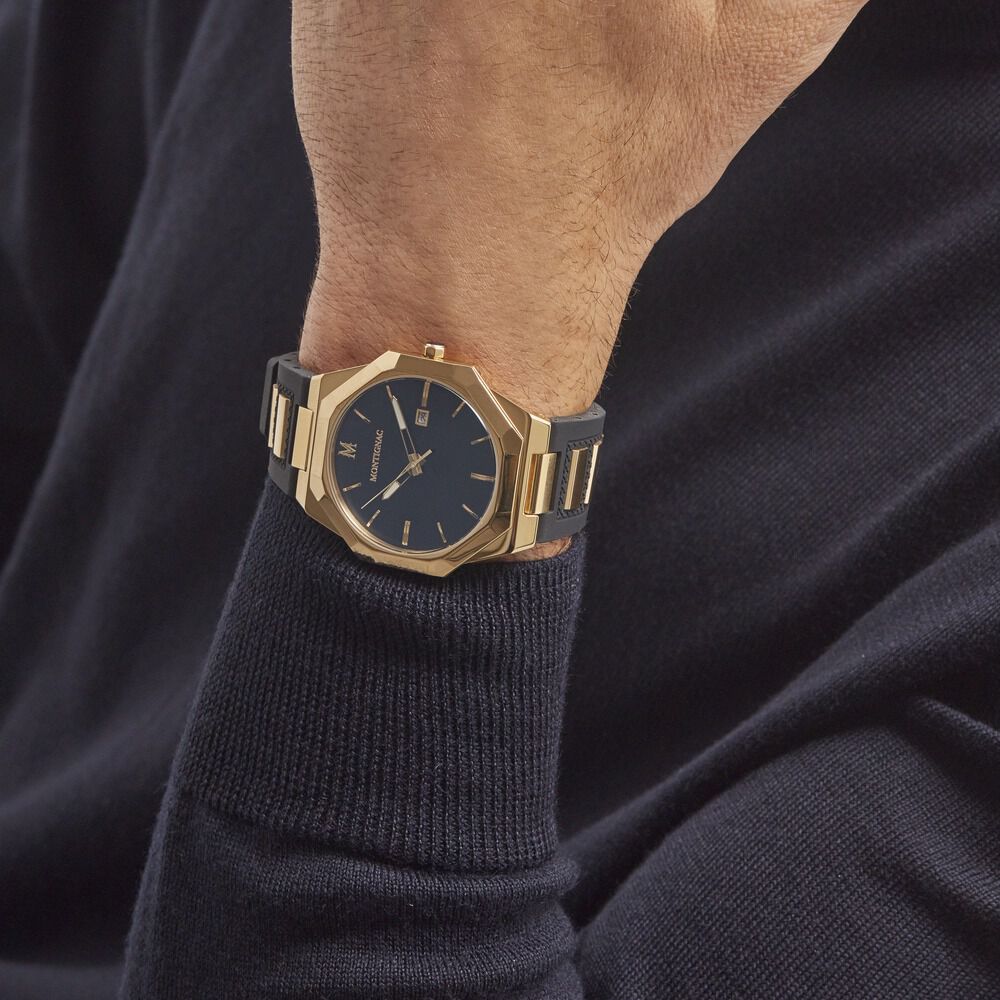 Montre Montignac Octogon Noir - Montres étanches Homme | Marc Orian