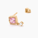 Boucles D'oreilles Puces Azel Plaqu&eacute; Or Jaune Oxyde De Zirconium - Puces Femme | Marc Orian