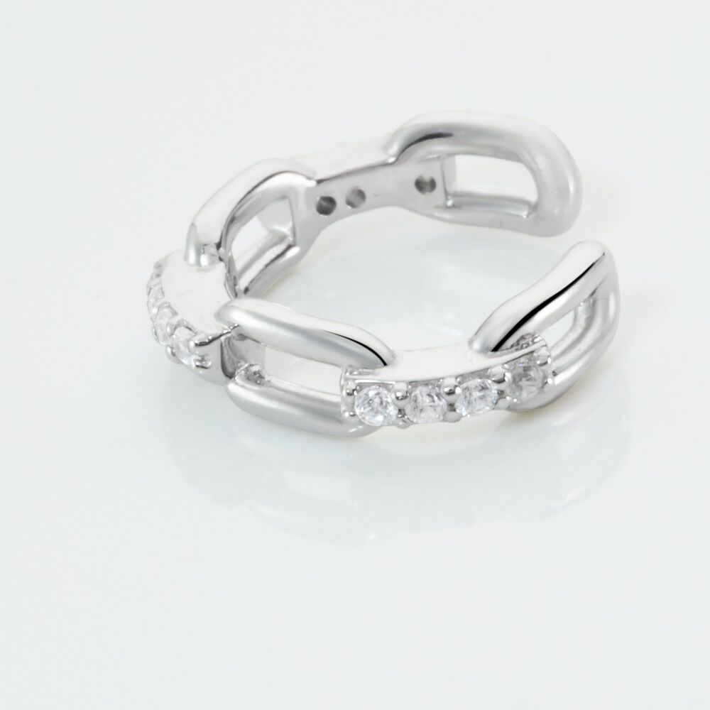 Bague D'h&eacute;lix Unitaire Antonino Argent Blanc Oxyde De Zirconium - Piercings d'oreilles Femme | Marc Orian