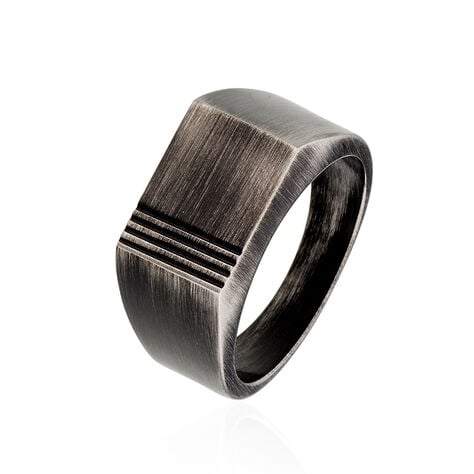 Chevalière Aidee Acier Gris - Bijoux fantaisie Homme | Marc Orian