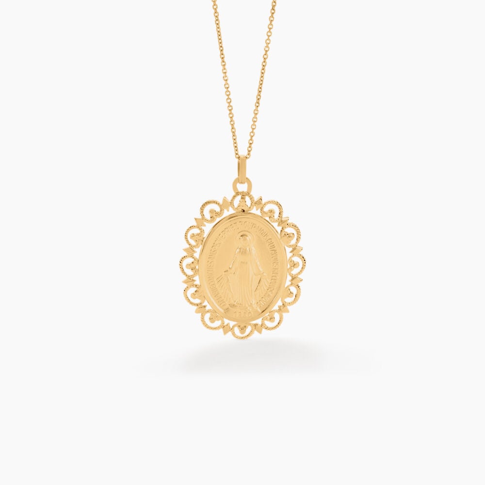Pendentif Santo Or Jaune - Médailles et médaillons Famille | Marc Orian