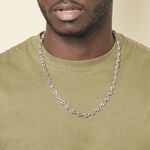 Collier Carrus Maille Grain De Cafe Argent Blanc - Chaines Homme | Marc Orian