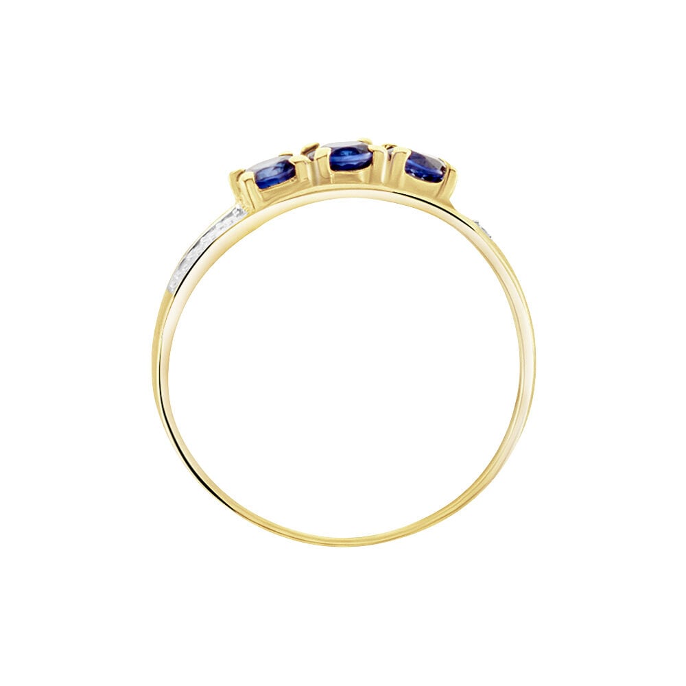 Bague Or Jaune Abelard Saphirs Diamants - Bagues fian&ccedil;ailles Femme | Marc Orian