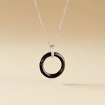 Collier Natacha Cera Argent Blanc C&eacute;ramique Et Oxyde De Zirconium - Colliers avec pierres Femme | Marc Orian