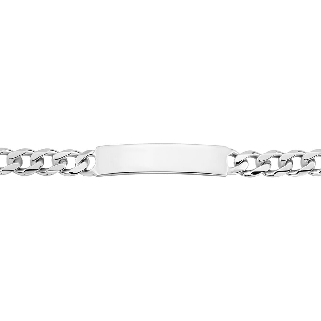 Bracelet Identité Casper Argent Blanc - Gourmettes Femme | Marc Orian