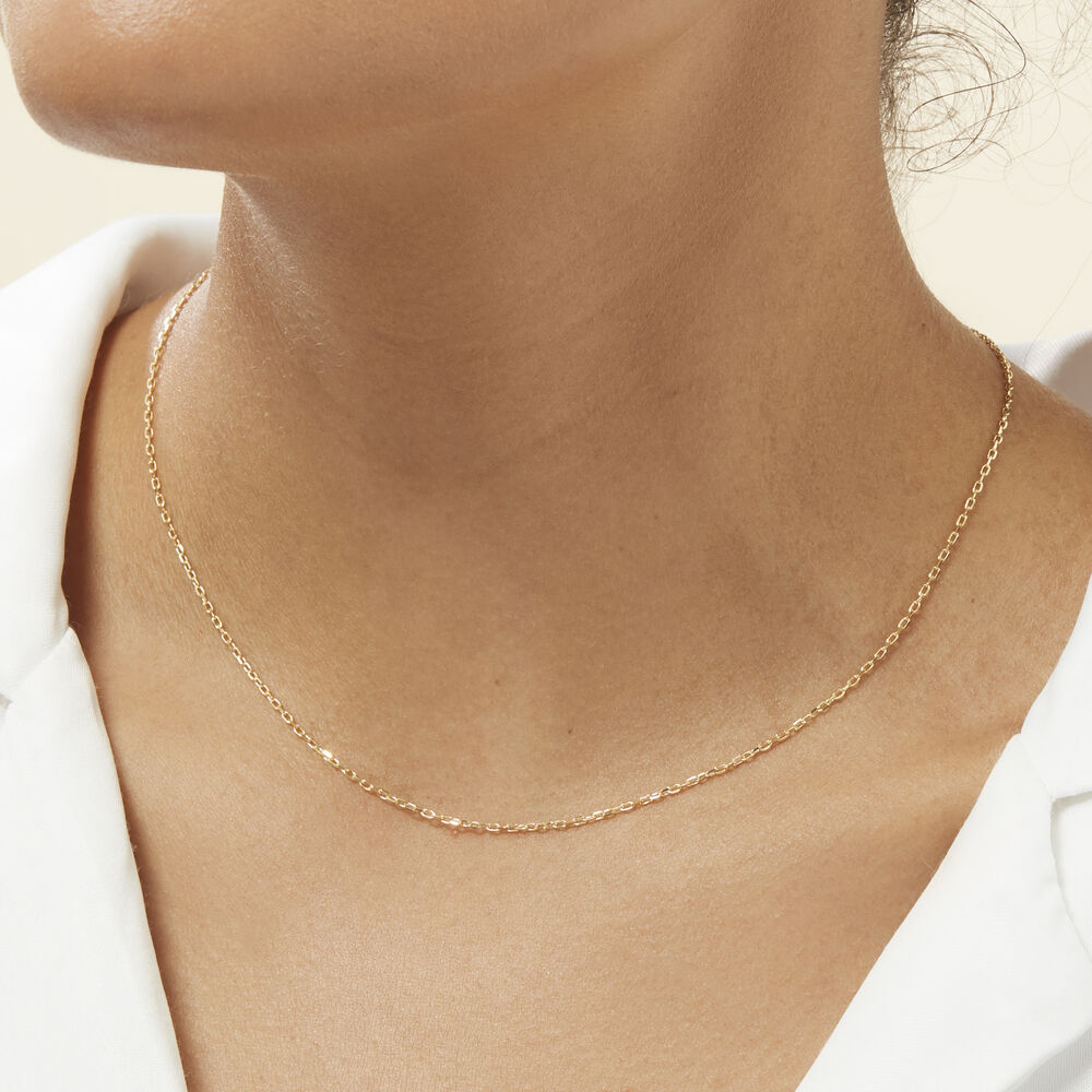 Chaîne Igoa Maille Forçat Diamantee Or Jaune - Chaines Femme | Marc Orian