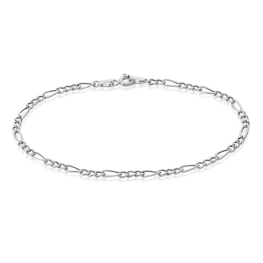 Bracelet Cameo Maille Alternee 1/3 Or Blanc - Bracelets mailles Femme | Marc Orian