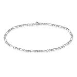 Bracelet Cameo Maille Alternee 1/3 Or Blanc - Bracelets mailles Femme | Marc Orian