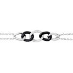 Bracelet Link Argent Blanc C&eacute;ramique Et Oxyde De Zirconium - Bracelets cha&icirc;nes Femme | Marc Orian
