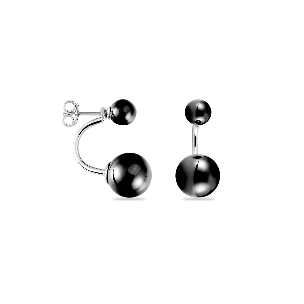 Bijoux D'oreilles Alyson Argent Blanc Céramique - Piercings d'oreilles Femme | Marc Orian