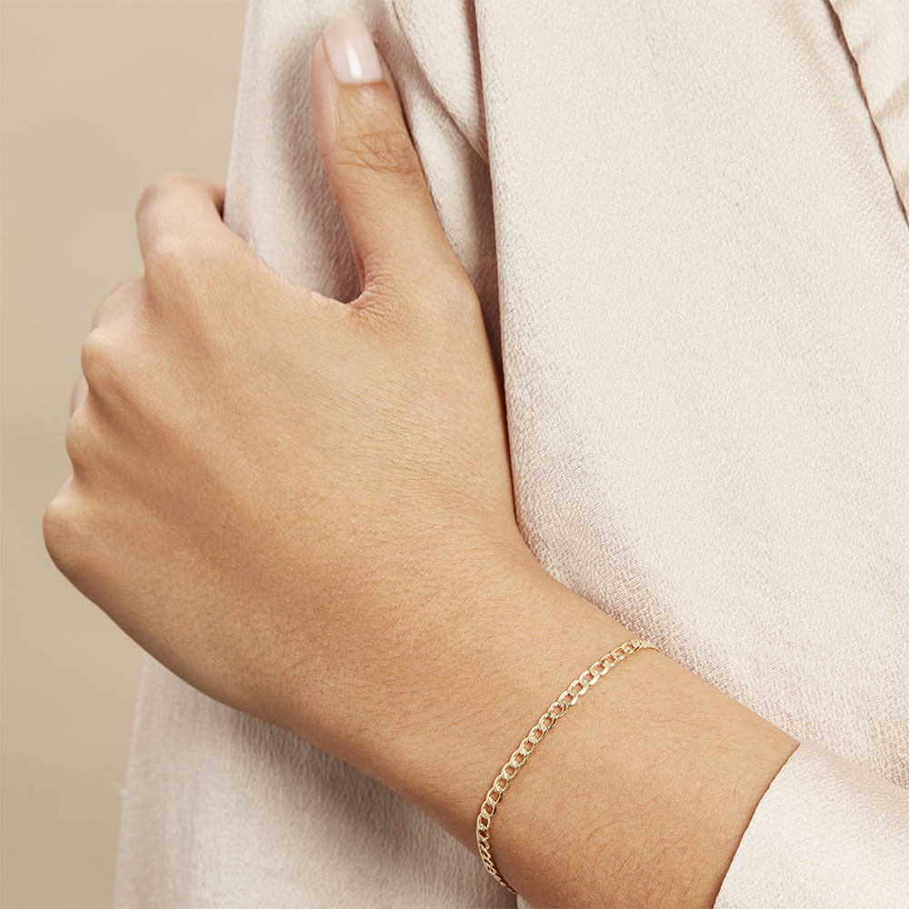 Bracelet Iris Or Jaune Maille Gourmette - Bracelets mailles Femme | Marc Orian