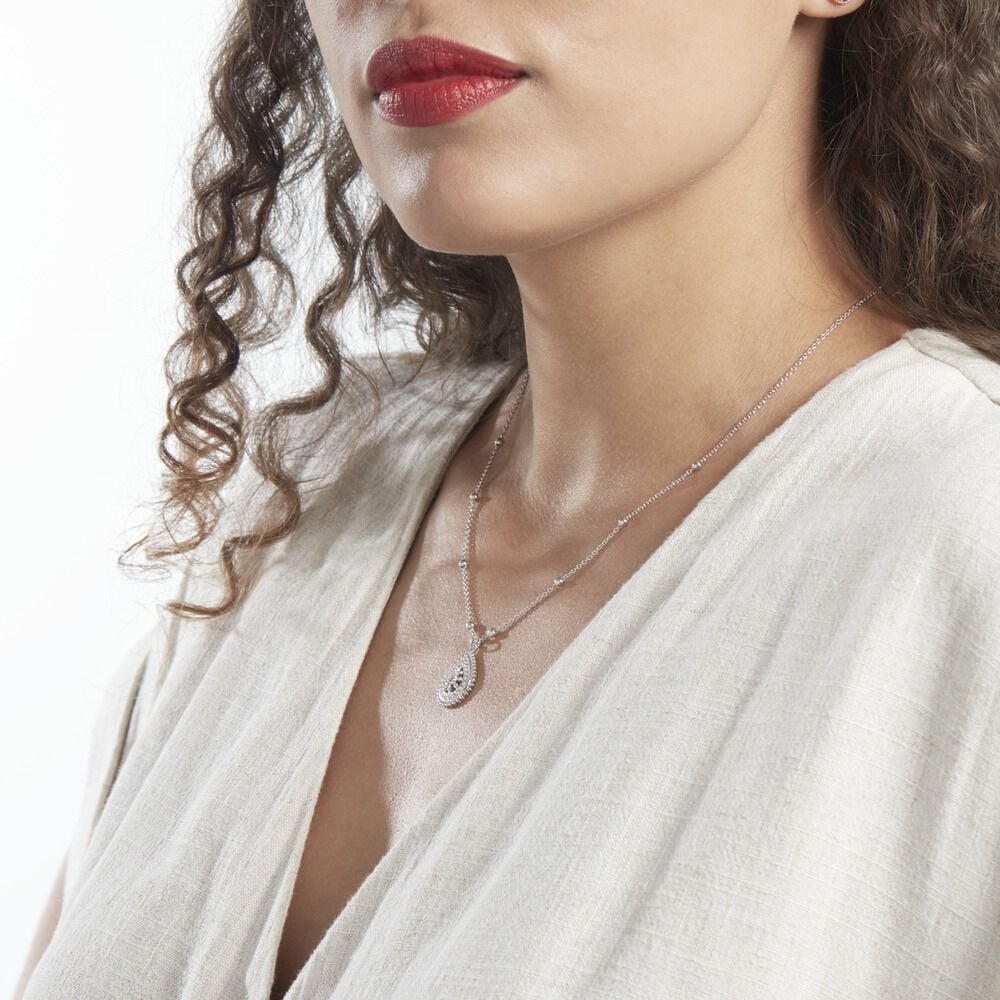 Collier Radiane Argent Oxyde - Colliers avec pierres Femme | Marc Orian