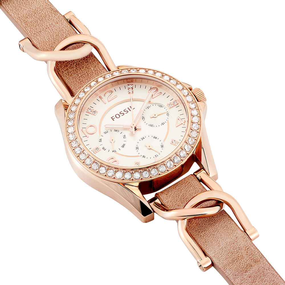 Montre fossil femme bracelet cuir on sale