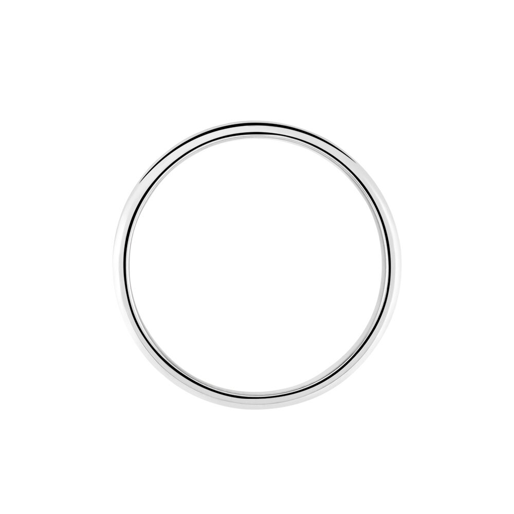 Alliance Hild Ruban Biseaute Palladium Blanc - Alliances duo Homme | Marc Orian