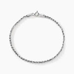 Bracelet Jerry Or Blanc Maille Corde - Bracelets mailles Femme | Marc Orian