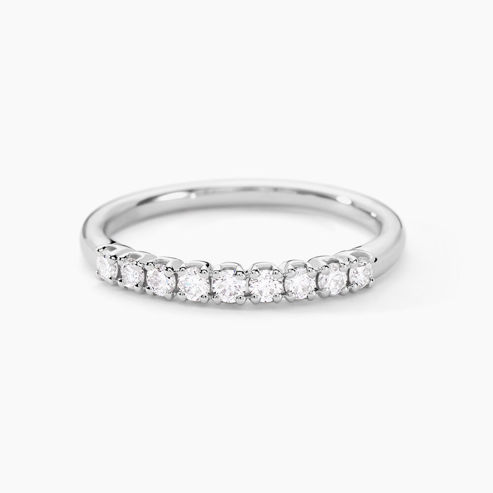 Alliance Hera Or Blanc Diamant - Alliances avec pierres Femme | Marc Orian