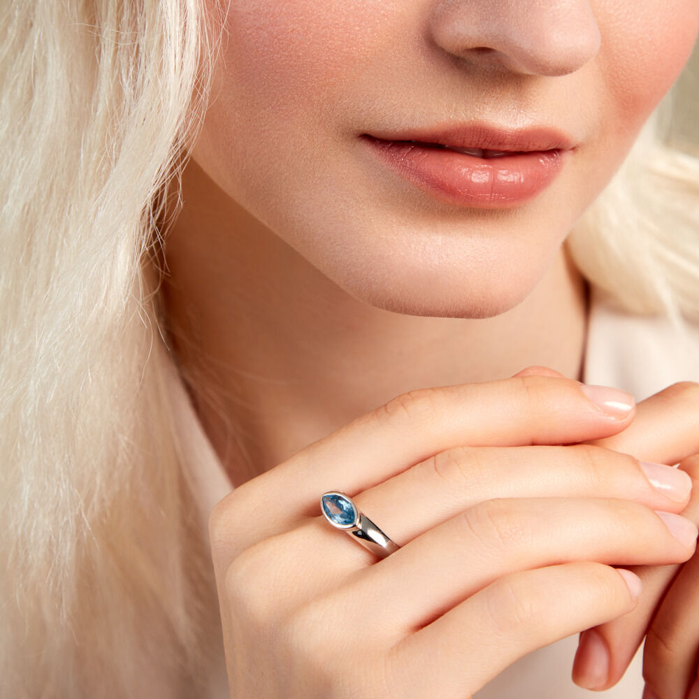 Bague Duchesse Argent Blanc Oxyde De Zirconium - Solitaires Femme | Marc Orian
