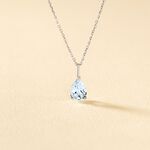 Collier Goutte Or Blanc Topaze - Colliers avec pierres Femme | Marc Orian