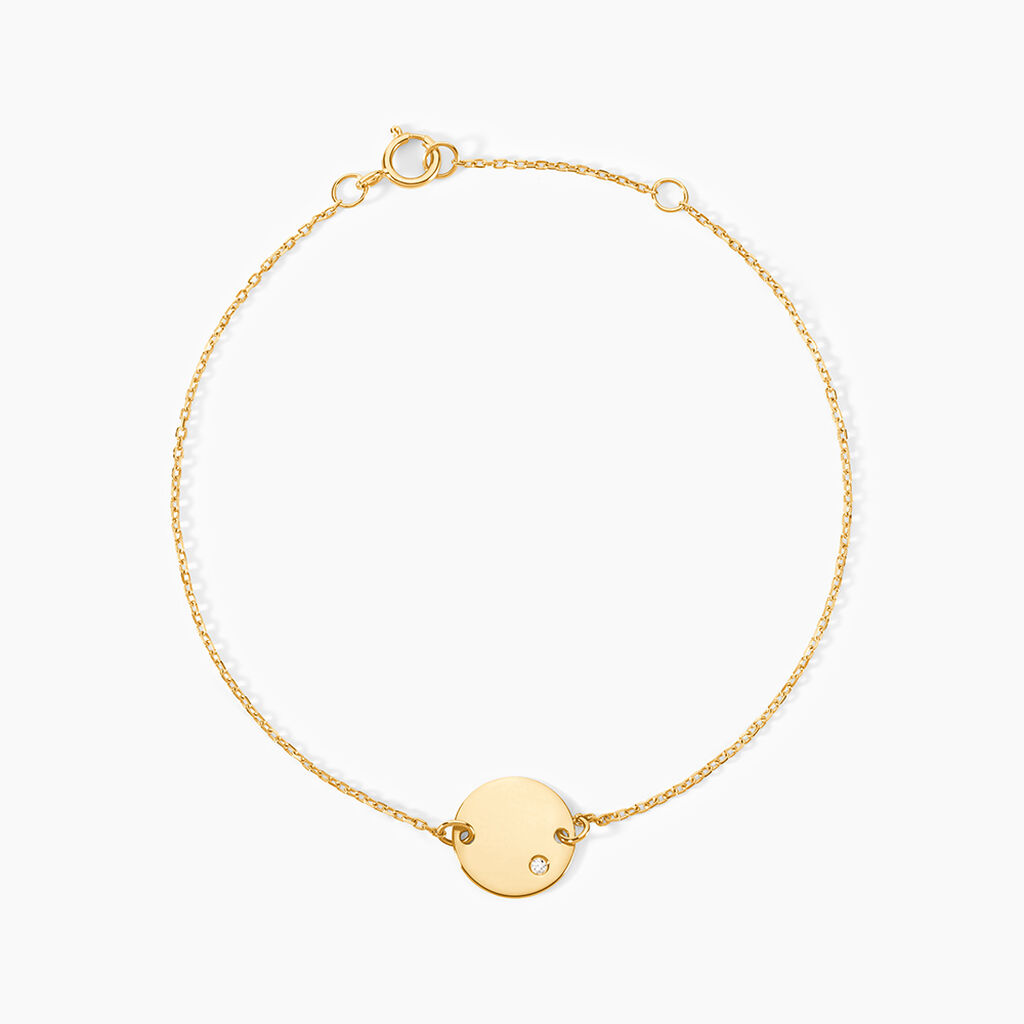 Bracelet Eleone Or Jaune Diamant - Bracelets Medailles Femme | Marc Orian