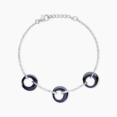 Bracelet Suzanne Argent Blanc C&eacute;ramique Et Oxyde De Zirconium - Bracelets fantaisie Femme | Marc Orian