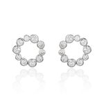 Boucles D'oreilles Puces Ryo Argent Blanc Oxyde De Zirconium - Puces Femme | Marc Orian