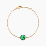 Bracelet Plaqu&eacute; Or Neassa Malachite - Bracelets Medailles Femme | Marc Orian