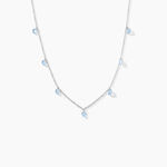 Collier Collie Argent Blanc Oxyde De Zirconium - Colliers avec pierres Femme | Marc Orian
