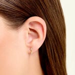 Boucles D'Oreilles Pendantes Jona Argent Dor&eacute; A L'Or 750/1000 Topaze Oxyde De Zirconium - Pendantes Femme | Marc Orian