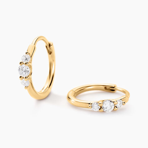 Créoles Kaelee Or Jaune Diamant Synthétique - Créoles Femme | Marc Orian