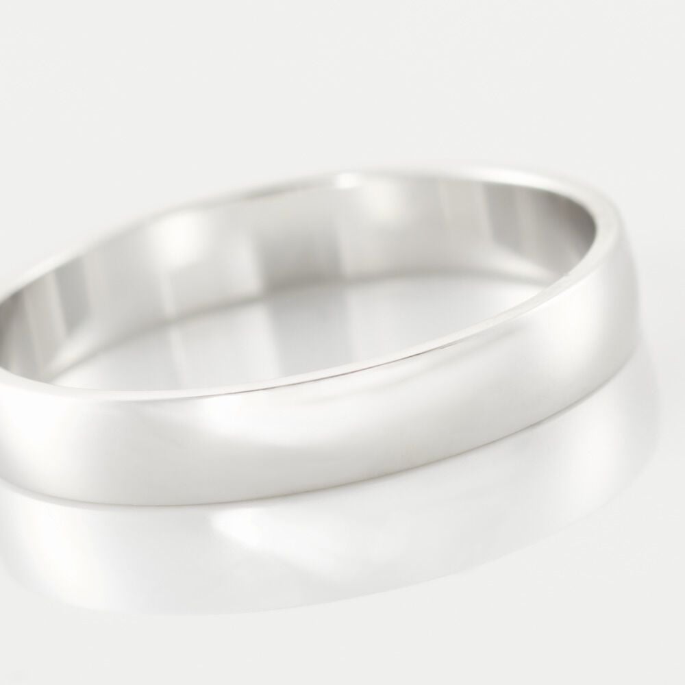 Alliance Artemissia Ruban Plat Or Blanc - Alliances duo Unisex | Marc Orian