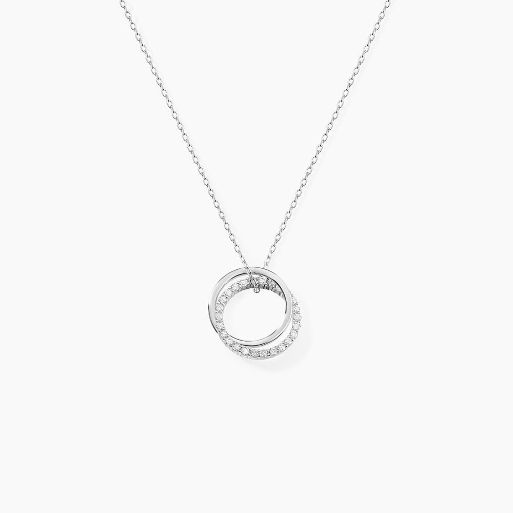 Collier Argent Blanc Circus Oxyde De Zirconium Maille - Colliers avec pierres Femme | Marc Orian