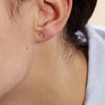Boucles D'oreilles Puces Anne-maudae Coeurs Or Jaune - Puces Femme | Marc Orian