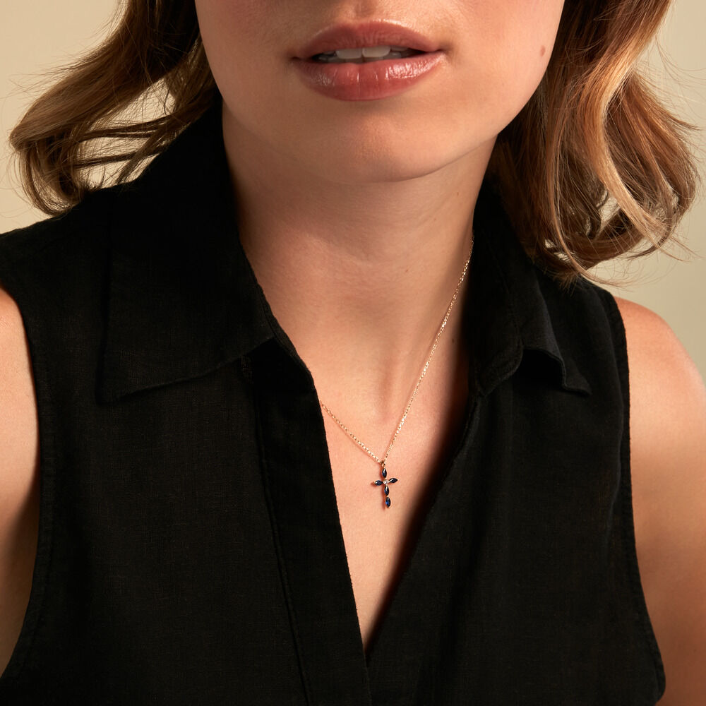 Collier Eser Or Jaune Oxyde De Zirconium - Colliers avec pierres Femme | Marc Orian