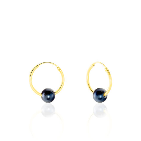 Boucles D'oreilles Puces Suraya Or Jaune Perle De Culture - Créoles Femme | Marc Orian