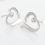 Boucles D'oreilles Puces Daviane Argent Blanc Oxyde De Zirconium - Puces Femme | Marc Orian
