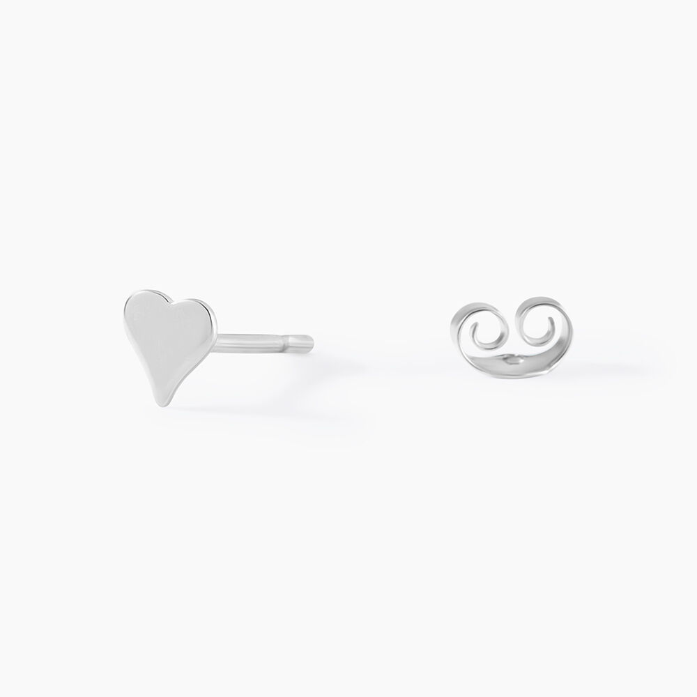 Boucles D'oreilles Puces Jeanne-françoise Argent Blanc - Puces Femme | Marc Orian