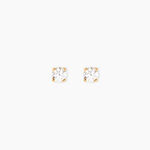 Boucles D'Oreilles Puces One Or Jaune Diamants - Boucles d'oreilles mariage Femme | Marc Orian